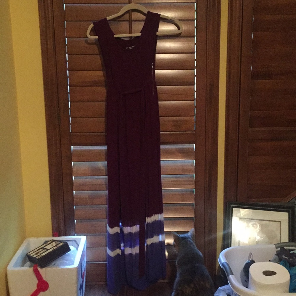 Purple maternity dress